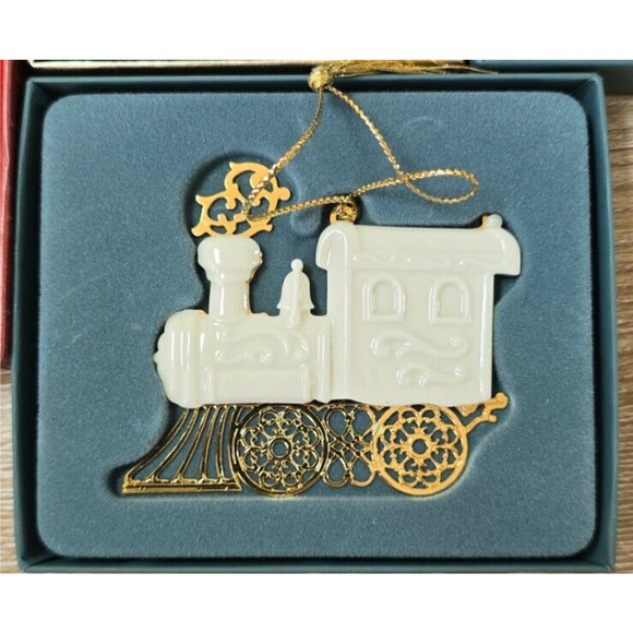 Lenox Christmas Ornament Lot of 6 Porcelain 3D Vintage In Original Boxes Look! - Picture 5 of 7